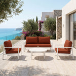 Set Cuscini Salotto da Giardino 50x60 Terracotta - Larghezza 60 cm (Seduta + Schienale)
