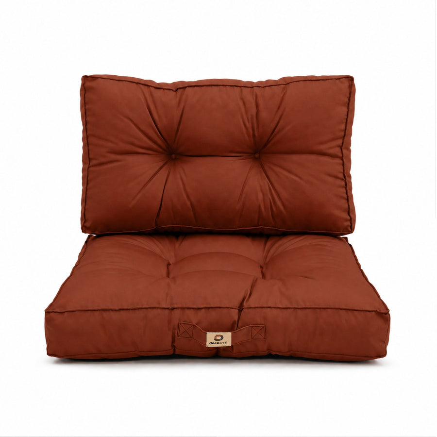 Set Cuscini Trapuntati 60x60 Terracotta, certificato OEKO-TEX