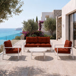 Set Cuscini Trapuntati 50x50 Terracotta - Spesso 15cm & Morbido (Seduta + Schienale)