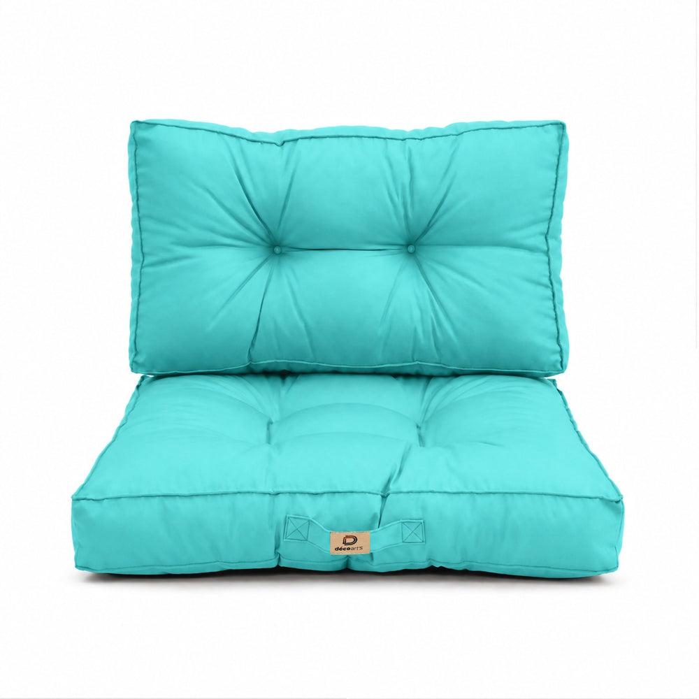 Set Cuscini Trapuntati 50x50 Blu Caraibi, certificato OEKO-TEX