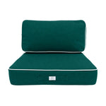 Set Cuscini Premium 50x50 Verde Smeraldo - Spesso 12cm & Finitura con Profilo