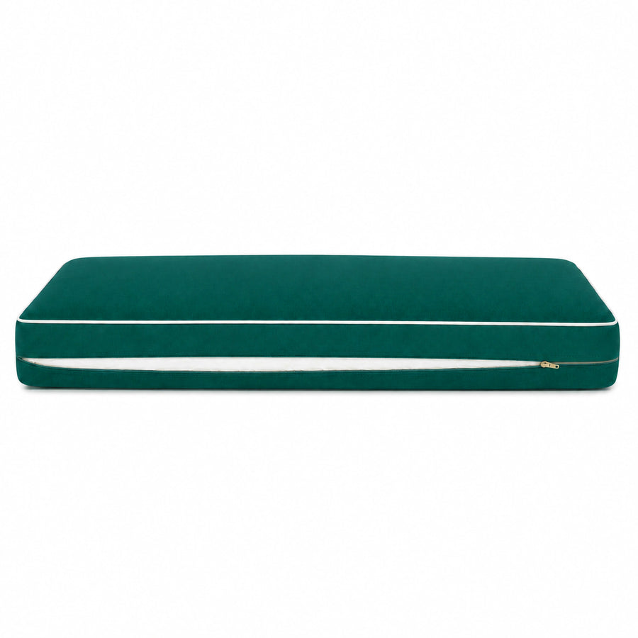 Set Cuscini Premium 100x50 Verde Smeraldo, imbottitura in schiuma ad alta densità