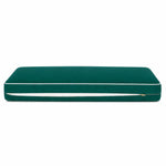 Set Cuscini Premium 120x60 Verde Smeraldo - 1 Seduta + 2 Schienali (Spesso 12cm & Passepoil)