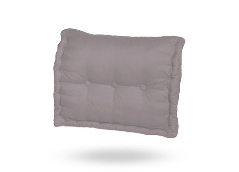 Cuscino schienale pallet imbottito in Poliestere Grigio Ciottolo 60x40x15cm