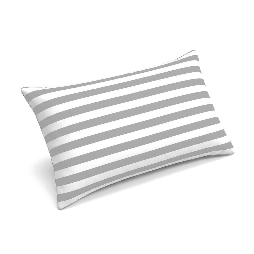 Poggiatesta 60x35, righe grigio chiaro, del materassino premium per lettino