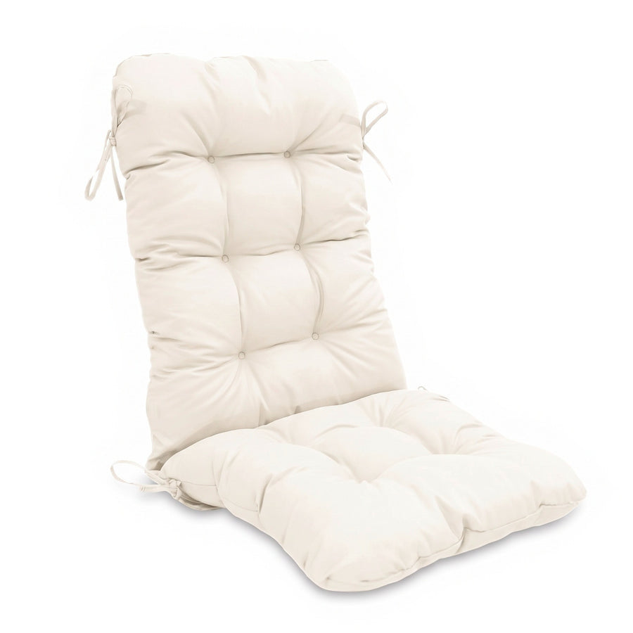 Cuscino sedia con schienale alto 120x50 Bianco Sporco, vista di tre quarti