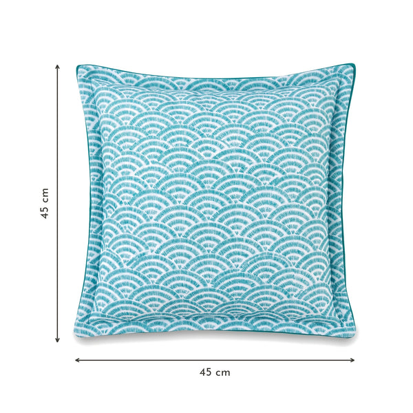 Cuscino decorativo 45x45 motivo Ventagli Verdi – dimensioni 45 x 45 cm