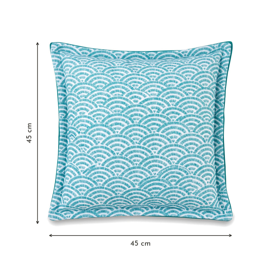 Cuscino decorativo 45x45 motivo Ventagli Verdi – dimensioni 45 x 45 cm