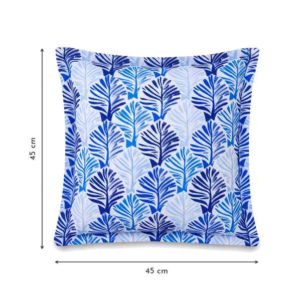 Cuscino decorativo 45x45 motivo Fogliame Blu – dimensioni 45 x 45 cm