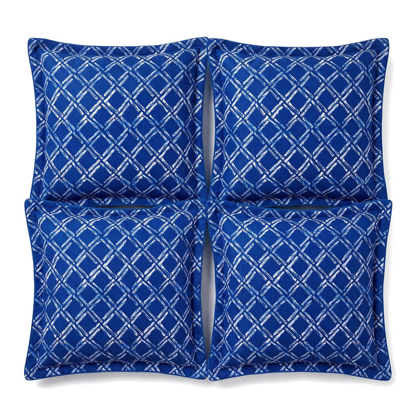 Set di 4 cuscini decorativi 45x45 motivo Nautico Blu