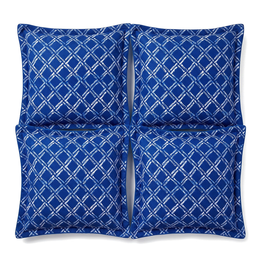 Set di 4 cuscini decorativi 45x45 motivo Nautico Blu