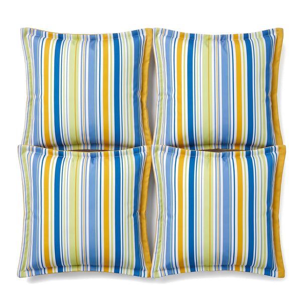 Set di 4 cuscini decorativi 45x45 motivo Righe Solari