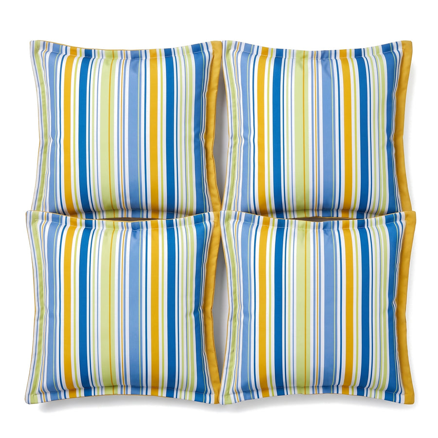 Set di 4 cuscini decorativi 45x45 motivo Righe Solari