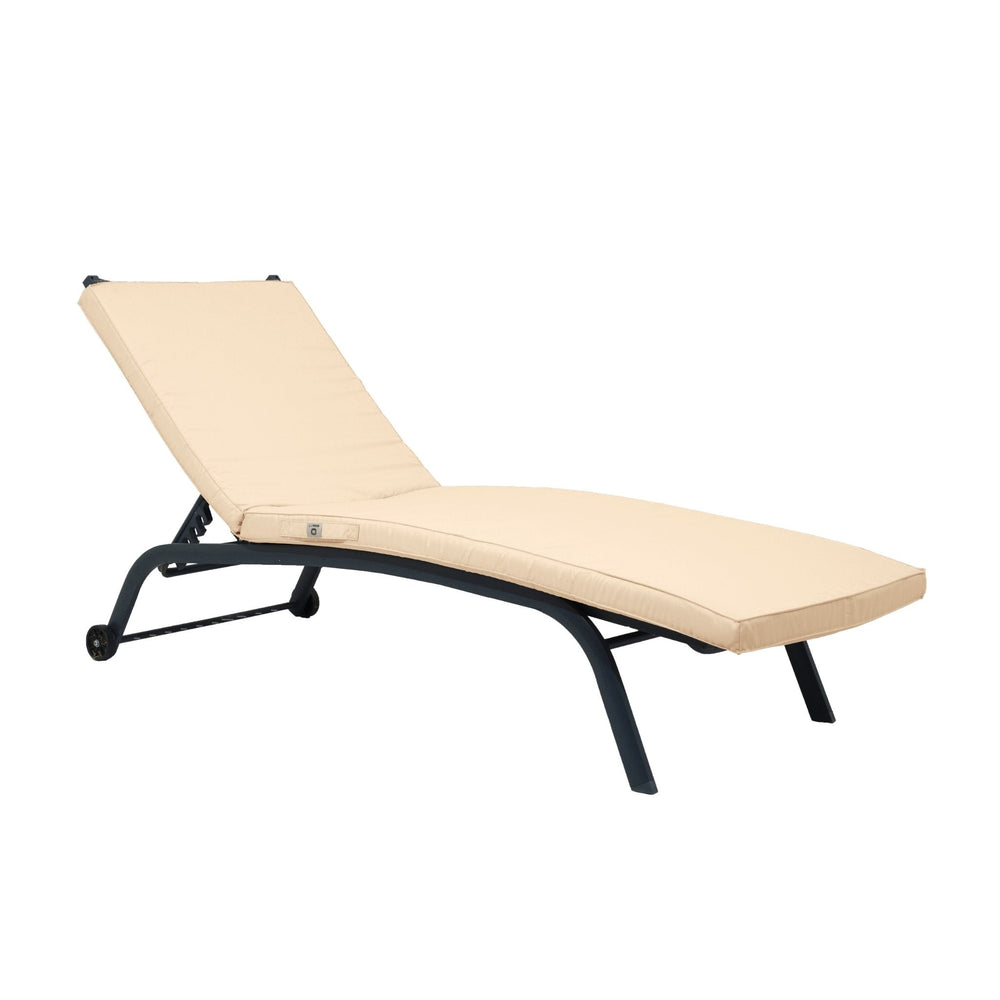 Materassino Lettino Prendisole 185x60 Beige, fodera sfoderabile