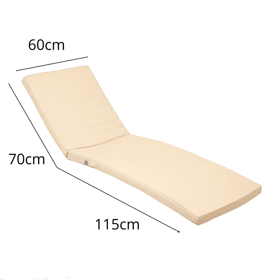Materassino Lettino Prendisole 185x60 Beige, impermeabile