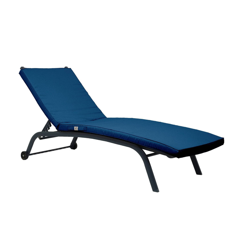 Materassino Lettino Prendisole 185x60 Blu Petrolio, fodera sfoderabile