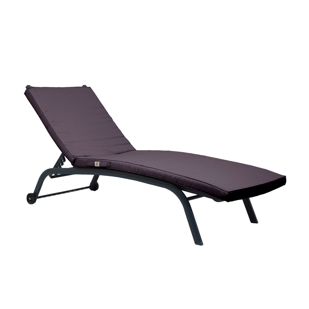 Materassino Lettino Prendisole 185x60 Grigio Carbone, tessuto anti-UV e idrorepellente