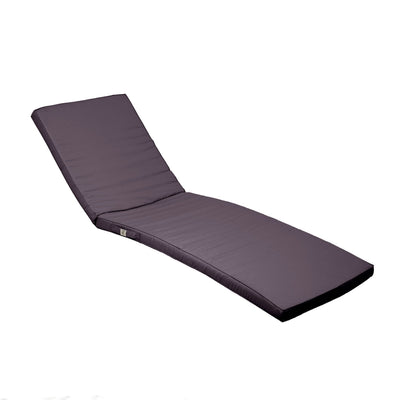 Matelas bain de soleil gris carbone 185x60cm déhoussable et imperméable pour transat, par Deco-arts.fr