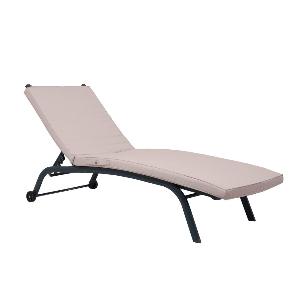 Materassino Lettino Prendisole 185x60 Grigio Ciottolo, fodera sfoderabile