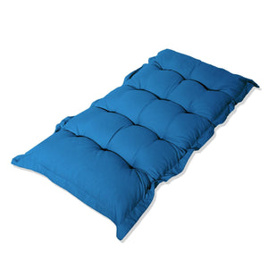 Cuscino Trapuntato per Panca e Pavimento 120x60 Blu Petrolio - Spesso 10cm (Versatile)