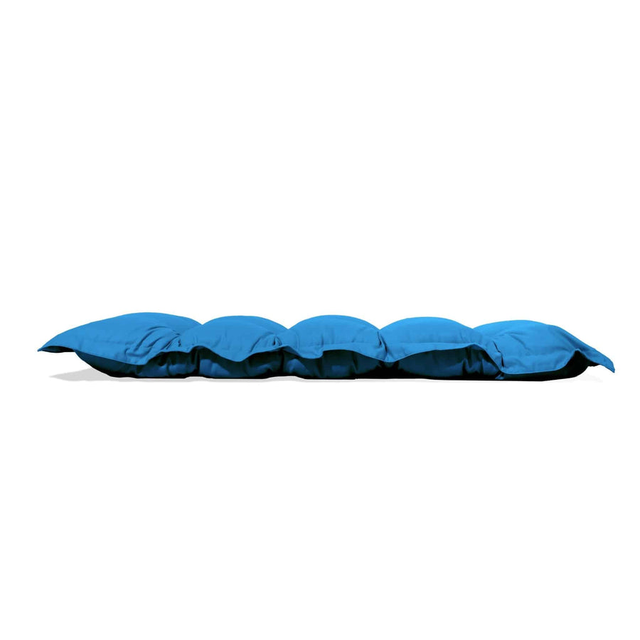 Cuscino Trapuntato per Panca e Pavimento 120x60 Blu Petrolio, tessuto idrorepellente