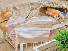 Asciugamano in cotone arthur 100x200cm beige