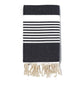Fouta en coton arthur 100x200cm bleu marine - Deco-arts.fr