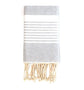 Fouta en coton arthur 100x200cm gris argent - Deco-arts.fr