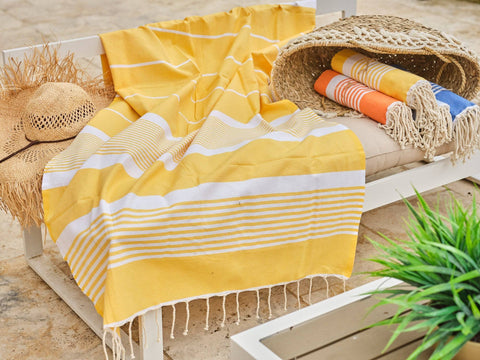 Asciugamano in cotone arthur 100x200cm giallo