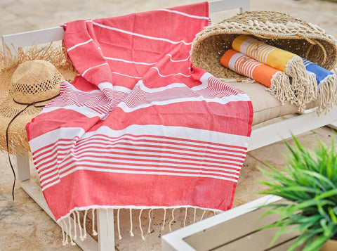 Asciugamano in cotone arthur 100x200cm rosso
