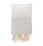 Fouta en coton miami 100x200cm gris argent - Deco-arts.fr