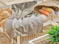 Fouta Miami in cotone 100x200 cm grigio scuro