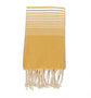 Fouta en coton miami 100x200cm jaune - Deco-arts.fr