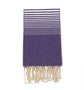Fouta en coton miami 100x200cm violet - Deco-arts.fr