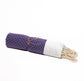 Fouta en coton petit losange 100x200cm violet - Deco-arts.fr