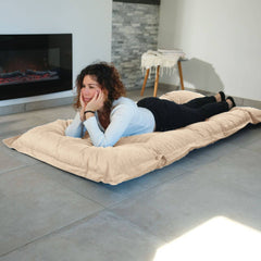 Futon XXL - Matelas de sol 195x100 cm - Beige