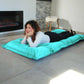 Futon XXL - Matelas de sol 195x100cm - Bleu caraibes - Deco-arts.fr