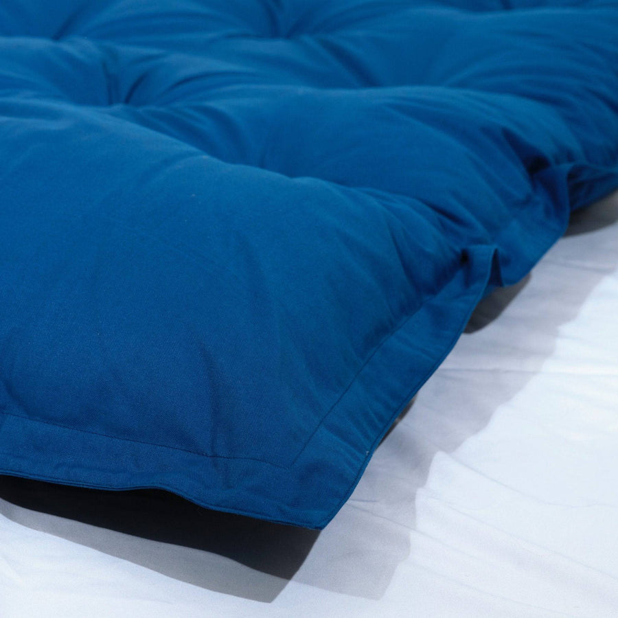 Materasso da Pavimento XXL 195x100 Blu Petrolio, tessuto in poliestere
