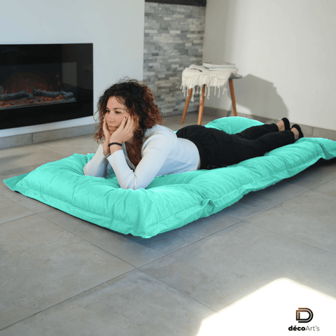 Futon XXL - Matelas de sol 195x100cm - Verde menta