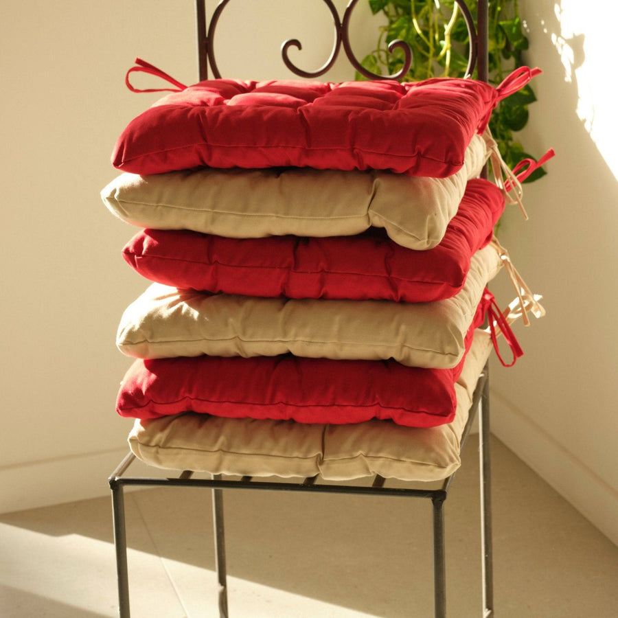 Set di 4 Cuscini per Sedia 40x40 Rosso Peperoncino – foto 6