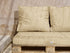 Lot matelas pour palette déhoussable avec assise de 120x80x10cm et dossier Beige Clair - Deco-arts.fr