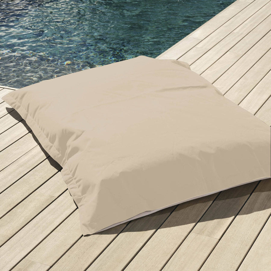 Housse pour Pouf Géant XXL 180x140cm Flottant pour Piscine - Beige - Deco-arts.fr