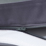 Housse de pouf flottant XXL 180x140 cm en gris carbone, pour piscine, fabriquée par Deco-arts.fr, à garnir.