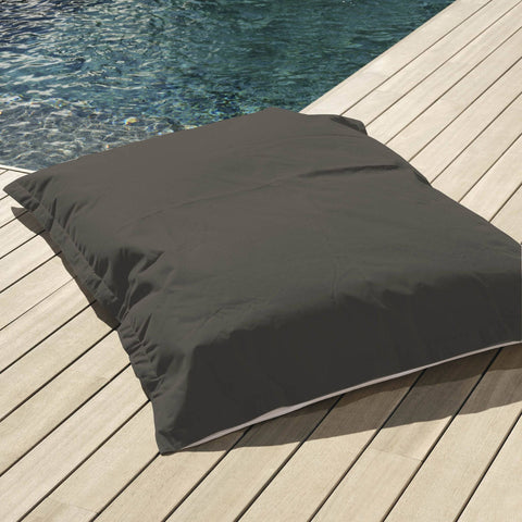 Poltrona a sacco gigante XXL con rivestimento rimovibile, galleggiante per piscina, Deco Arts Carbon Grey