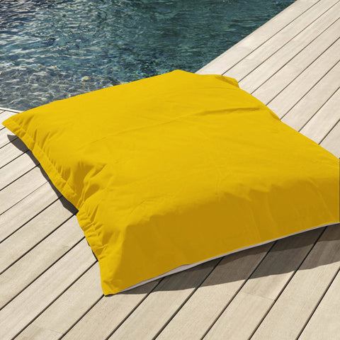 Copertura per Pouf Gigante XXL 180x140cm Galleggiante per Piscina - Giallo miele