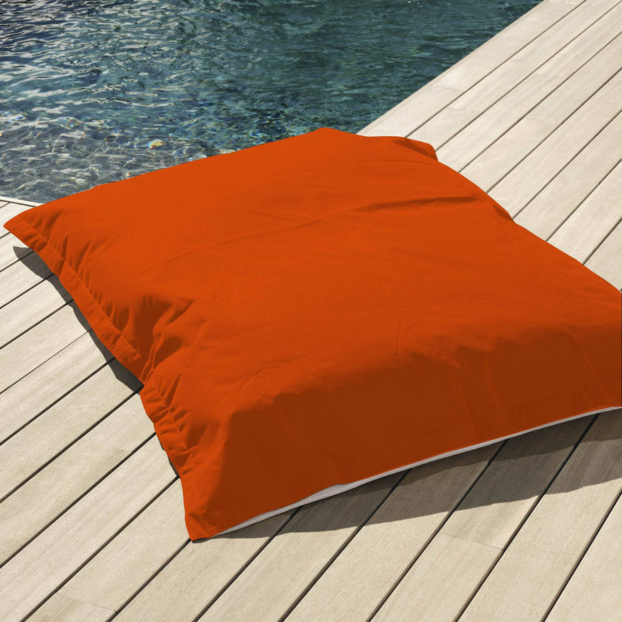 Housse pour Pouf Géant XXL 180x140cm Flottant pour Piscine - Orange - Deco-arts.fr