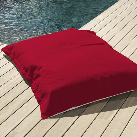 Copertura per Pouf Gigante XXL 180x140cm Galleggiante per Piscina - Rosso peperoncino