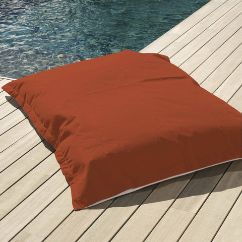 Poltrona Sacco Gigante XXL con Rivestimento Sfoderabile, Galleggiante per Piscina, Terracotta Deco Arts