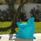 Pouf Gigante XXL per Interni ed Esterni, Sfoderabile, Soggiorno, Giardino, Deco Arts Caribbean Blue