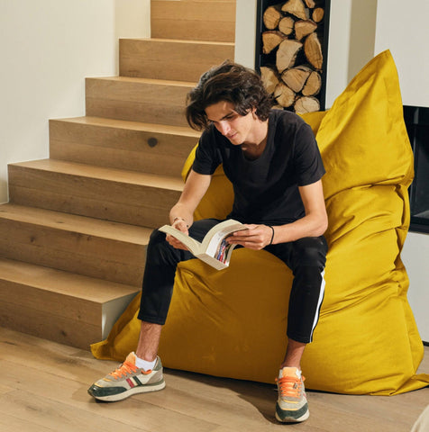 Copertura per Pouf Gigante XXL 180x140cm Interno ed Esterno - Giallo miele